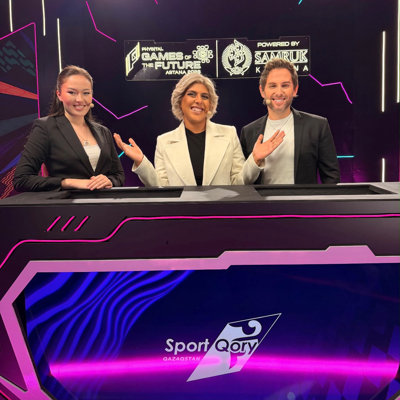 Second set of announcers at a live On The Mic broadcast
