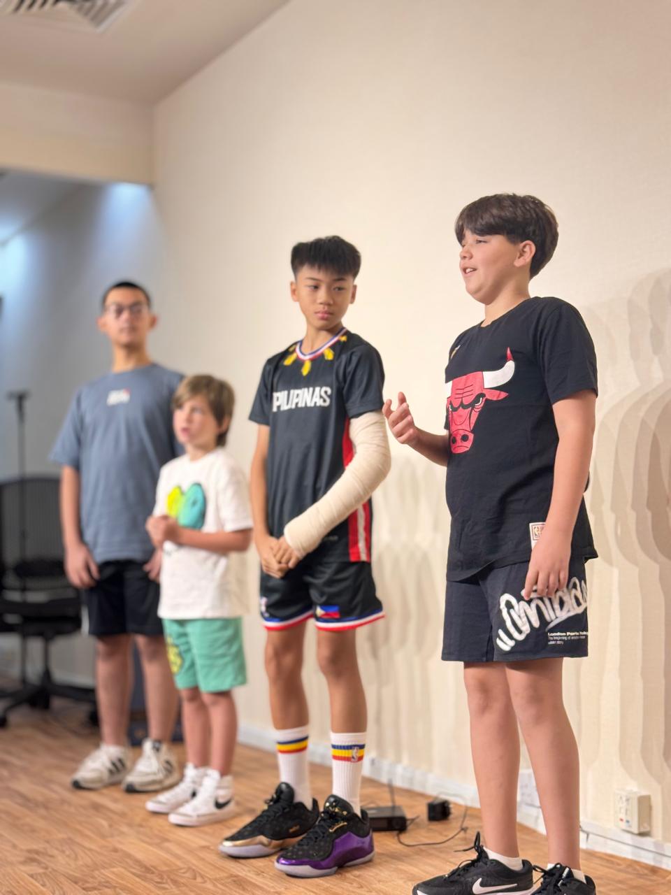 Children building confidence in a training session