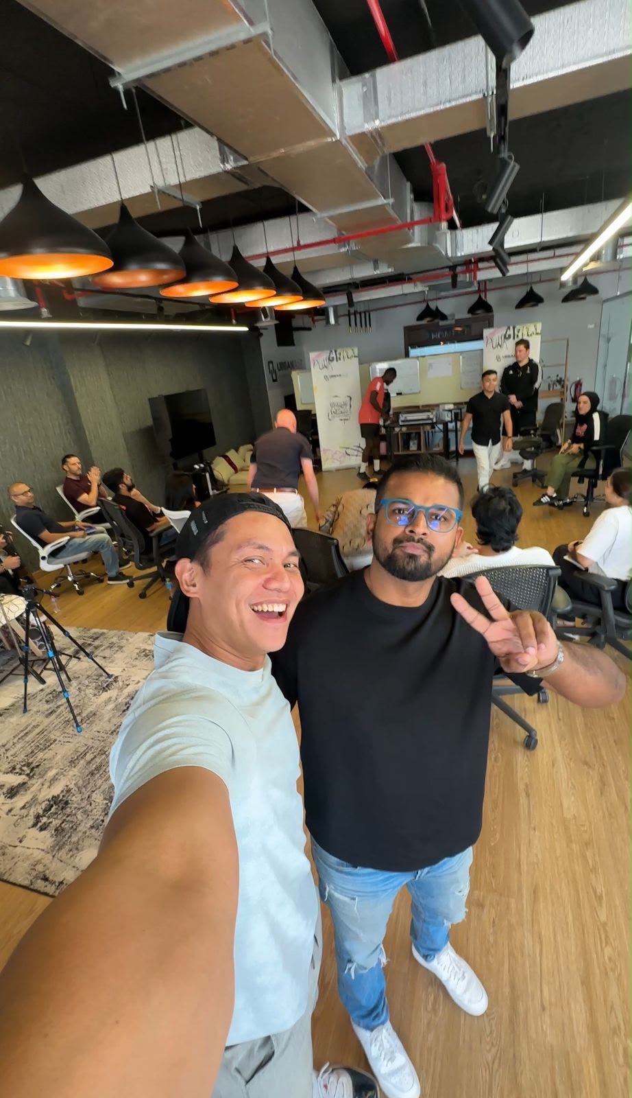 Second group selfie from the On The Mic crew