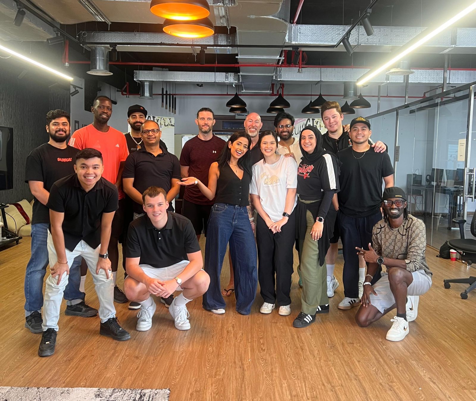 On The Mic workshop crew in the Dubai studio