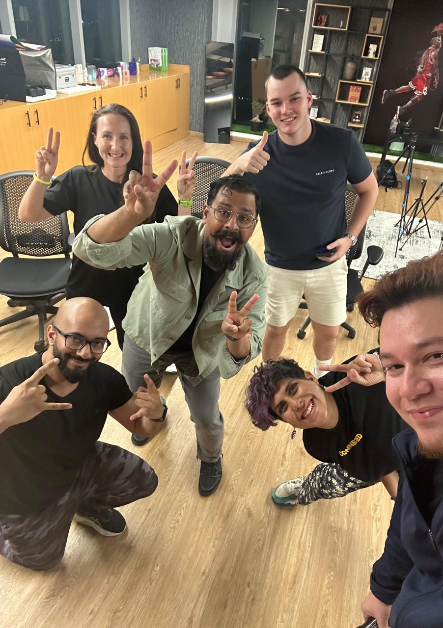 Workshop selfie — team energy captured