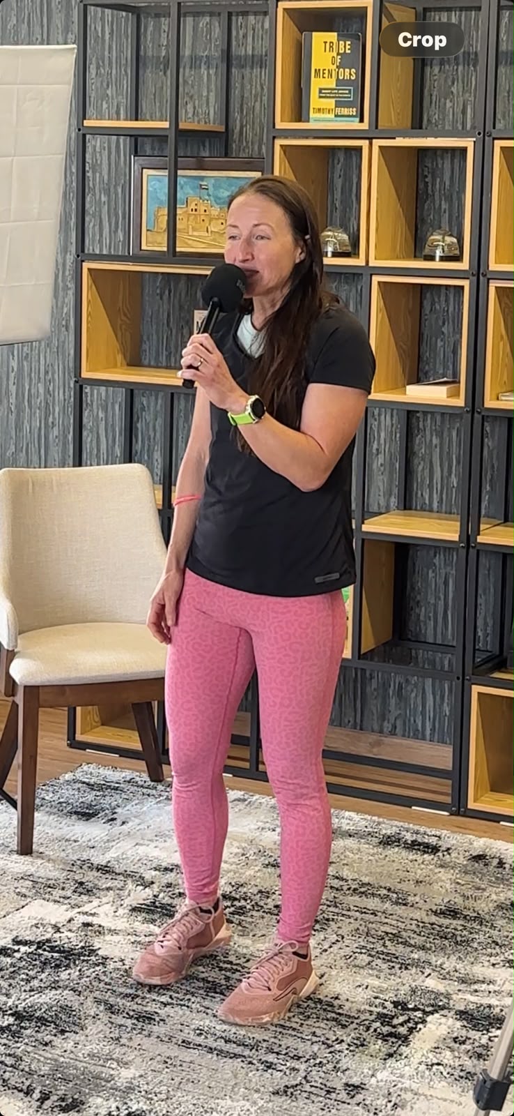 Woman speaking at an On The Mic event